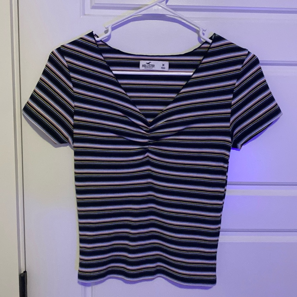 Hollister Striped V-Neck Women's Crop Top